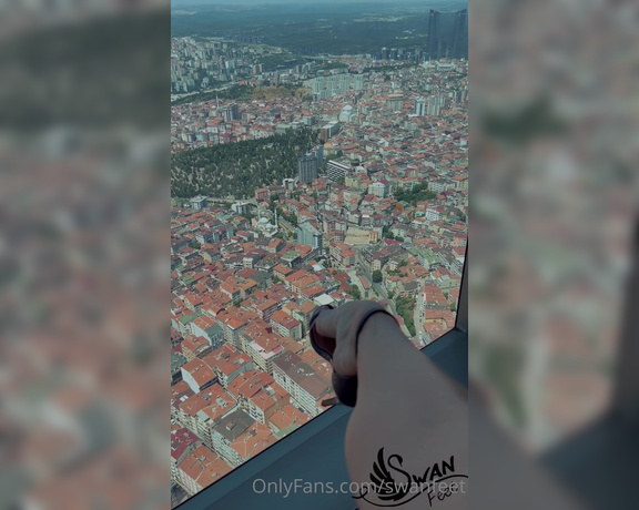 Swan Feet aka swanfee OnlyFans - High arched feet in high heels close up Beautiful view from the sky Crossed legs and