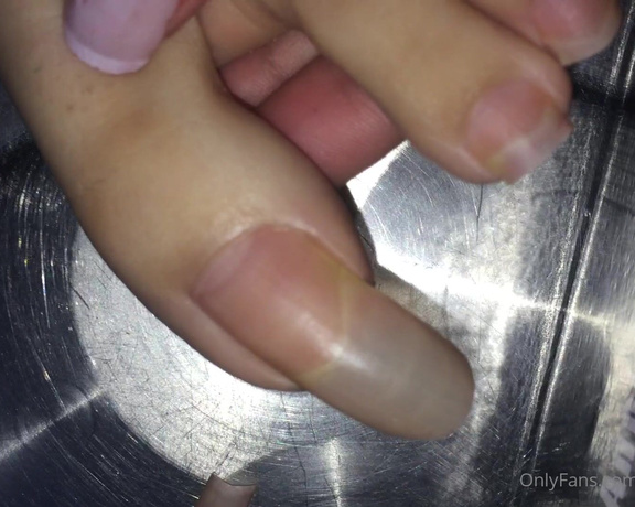 ScarletBunny aka scarletbunnyy OnlyFans - He didn’t want to cut them just yet, but in his sleep two nails broke and