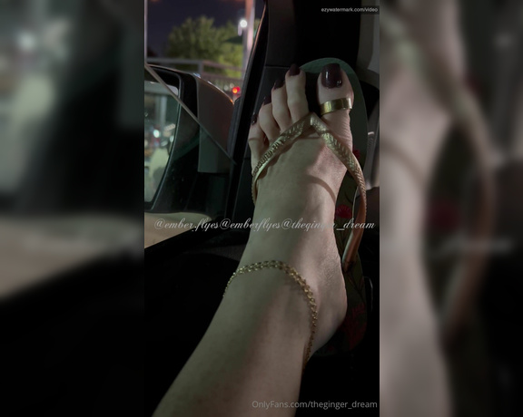 TheGingerDream aka theginger_dream OnlyFans - Some close ups in the car with the dark brown Pedi I’m sort of obsessed with