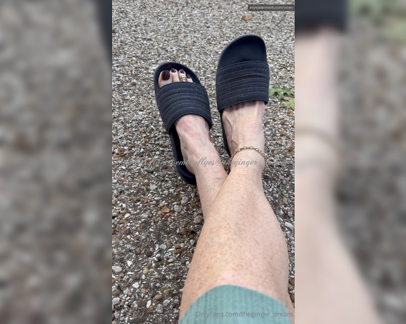 TheGingerDream aka theginger_dream OnlyFans - Break time outside in slides