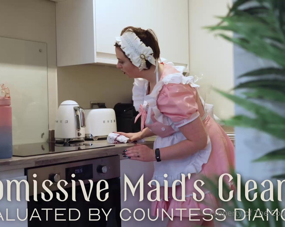 Countess Diamond aka countessdiamond OnlyFans - Countess Diamonds maid @kikikatzx is hard at work cleaning the kitchen Shes wiping down the counters,