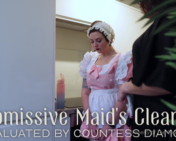 Countess Diamond aka countessdiamond OnlyFans - Countess Diamonds maid @kikikatzx is hard at work cleaning the kitchen Shes wiping down the counters,