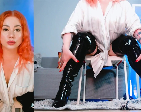 Ella Kross aka Ellakross OnlyFans - Boot fetish #shiny #boots #Mistress