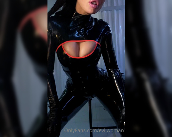 Evil Woman aka Evilwoman OnlyFans - Black Catsuit tease