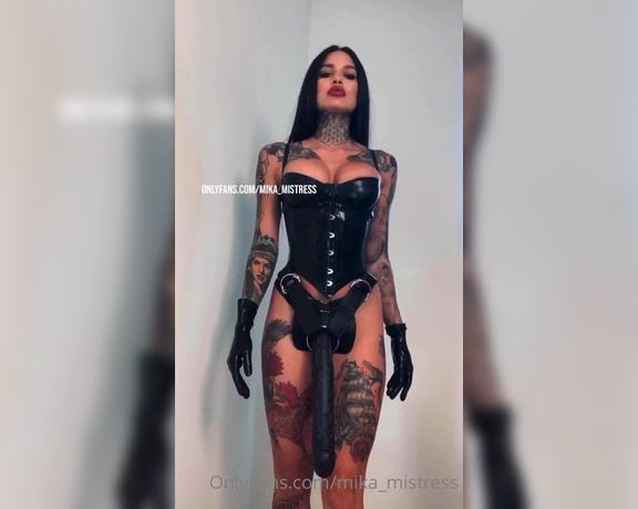 Mika Katana aka Mistress_mika OnlyFans - Latex BBC uniform Who will be the greediest ass slut of them all 1