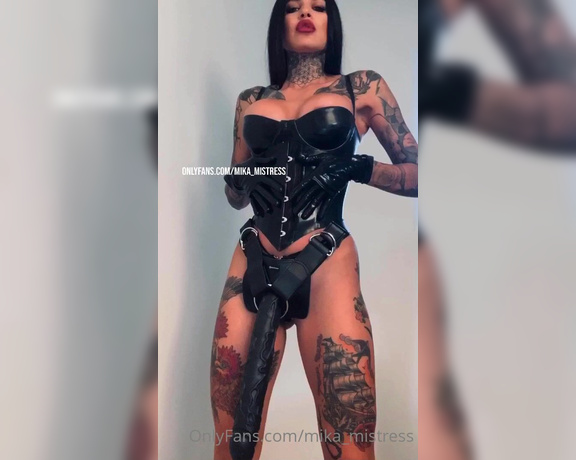 Mika Katana aka Mistress_mika OnlyFans - Latex BBC uniform Who will be the greediest ass slut of them all 1