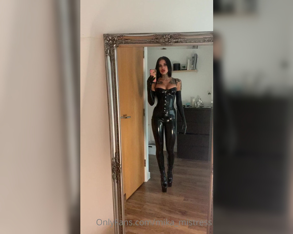 Mika Katana aka Mistress_mika OnlyFans - Black latex The perfect tool to cast you under my spell