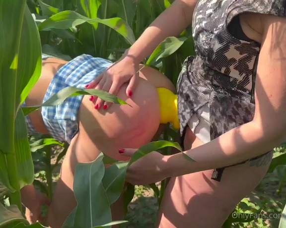 MistressNoir aka meesteresnoir OnlyFans - Anal destruction in the cornfield