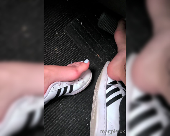 MythicMaggie aka mythicmaggie OnlyFans - Driving Barefoot! I always slip these shoes on sockless when Im running out of the door