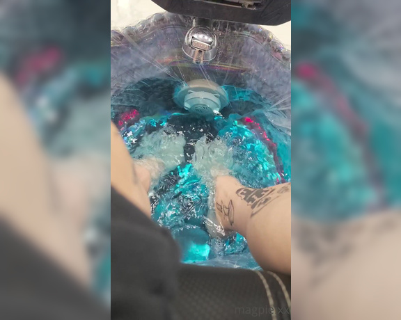 MythicMaggie aka mythicmaggie OnlyFans - A couple relaxing clips of my feet in the water during my pedicure appointment this evening