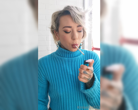 Queen Kinkerbell aka kinkerbell23 OnlyFans - Did you know I love smoking during and after a smoke This is me enjoying