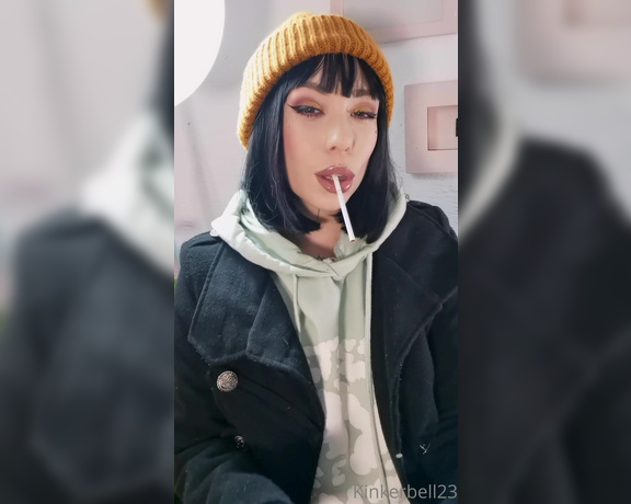 Queen Kinkerbell aka kinkerbell23 OnlyFans - Power smoking my way through two delicious all White, slim cigarettes Completely unintentional, when I watched the