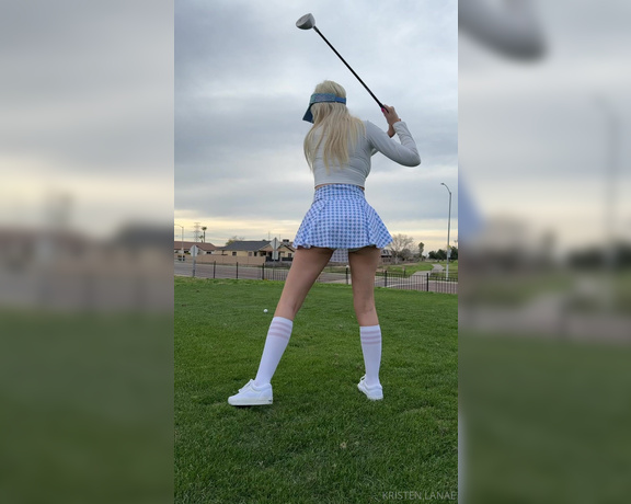 Kristen Lanae aka kristenlanae OnlyFans - Working on my swing … just kidding I actually have 0 idea what to do and