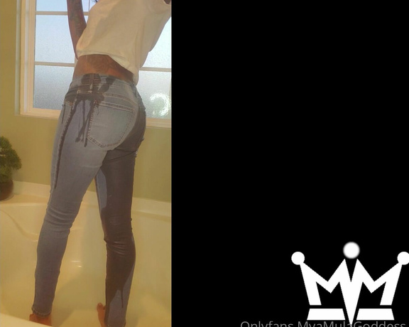 Mya Mula aka myamulagoddess OnlyFans - A sub has paid over 2k dying to see me wet my jeans lol Here you