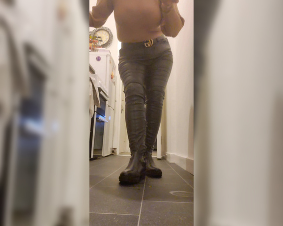 Miss B aka missb52s OnlyFans - 10-20-2022 - Clean my boots before you drink from your bowl