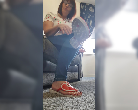 Miss B aka missb52s OnlyFans - 05-02-2021 - Pvc sandals make for delicious sticky feet