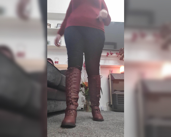 Miss B aka missb52s OnlyFans - 12-21-2021 - My little boot sluts need to lick the sticker off the sole