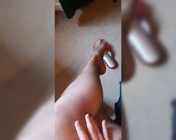 Miss B aka missb52s OnlyFans - 03-13-2021 - Satin slippers just slip off my nylon coverd feet