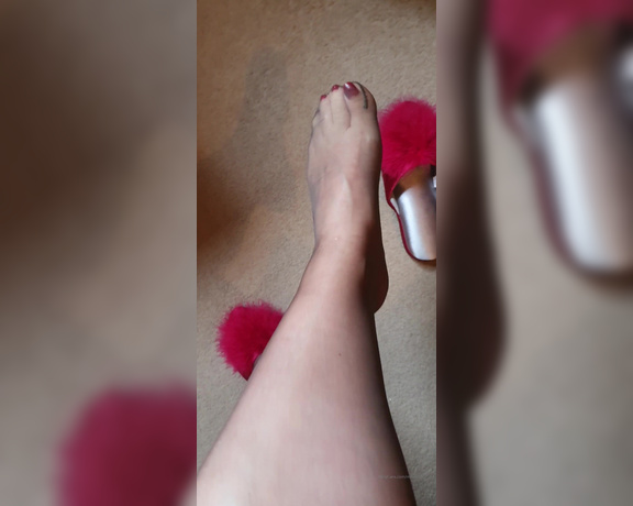 Miss B aka missb52s OnlyFans - 03-13-2021 - Satin slippers just slip off my nylon coverd feet