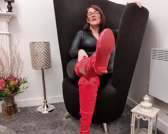 Miss B aka missb52s OnlyFans - 03-17-2021 - Boot sluts worship my red pvc boots