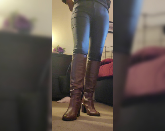 Miss B aka missb52s OnlyFans - 12-30-2022 - Tan boots Tan gloves Worship them