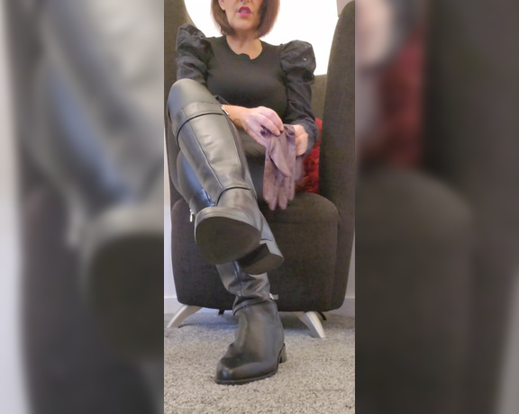 Miss B aka missb52s OnlyFans - 10-29-2022 - Boots,gloves,nylons all for you to worship I truly spoil you