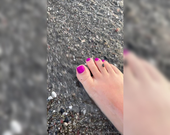 Next Door Daisy aka nextdoordaisyy OnlyFans - 07-05-2024 - Washing off the sand at the beach but this should be your feet instead…