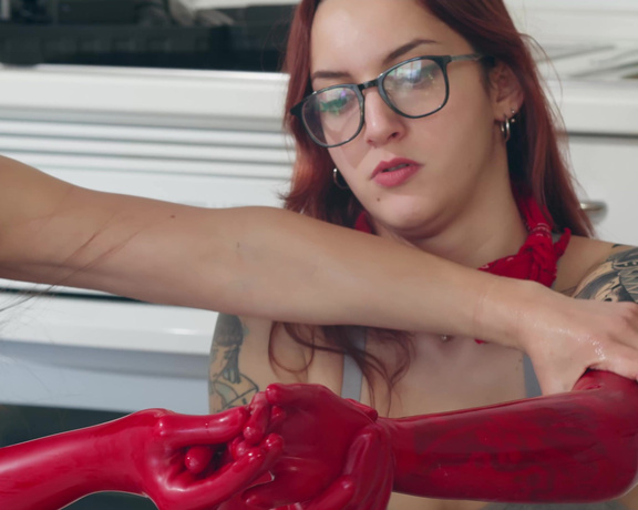 Margout Darko - Margout Darko Fake Plumbers 4K bondage latex gloves and hard strapon sex