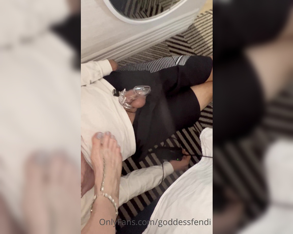 Fendi Feet aka Goddessfendi OnlyFans - This pathetic cuck waited on the terrace while my alpha BBC got to fuck my soles and cum on them!