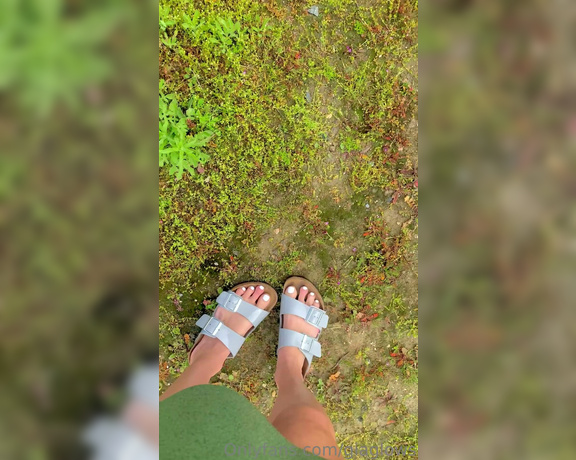 Gia Hottest aka giaglows OnlyFans - 03-30-2023 - Birk play after a rain! I’m wearing my newer Grey Patent Leather Arizona’s here My feet