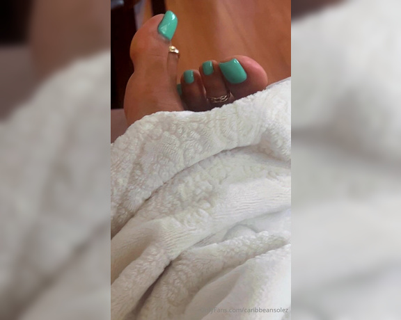 CaribbeanSolez aka caribbeansolez OnlyFans - 04-23-2024 - Going to miss these pretty turquoise toes but onto the next color New pedi this weekend