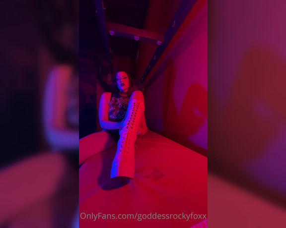 Rocky Foxx aka goddessrockyfoxx OnlyFans - Silly girl playing with my perfect and mile long legs… The wall stopped my stretch! Do you want t 710175