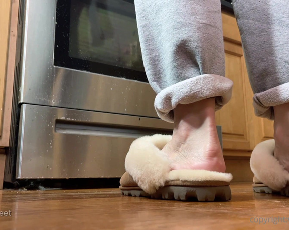 CatPrincess aka catprincessfeet OnlyFans - 06-28-2024 - housewife in furry slippers cleaning oven cum watch