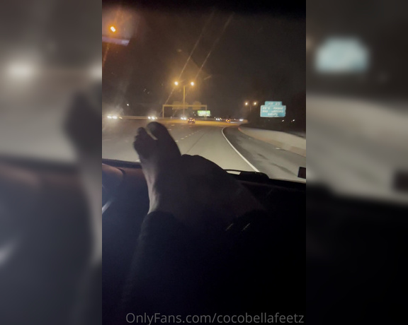 Coco bella aka cocobellafeetz OnlyFans - 03-18-2021 - Late night drive ummm the smell is so good