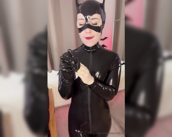 Abby Addison aka abbyaddison OnlyFans - 10-30-2023 - Watch me strip my latex catsuit off