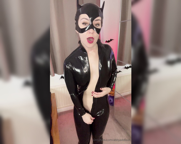 Abby Addison aka abbyaddison OnlyFans - 10-30-2023 - Watch me strip my latex catsuit off