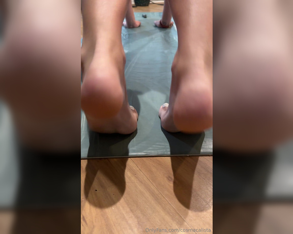 CosmaCalista aka cosmacalista OnlyFans - 03-04-2024 - Dirty feet stretches this morning