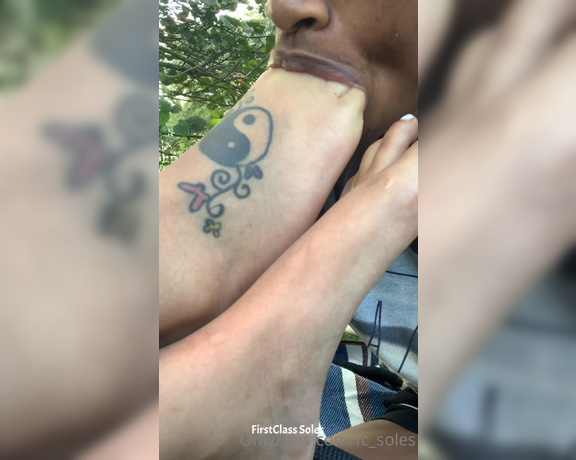 FirstClassSoles aka fc_soles OnlyFans - 09-12-2022 - Lay  Public Park Toe Swallowing Preview @fineasssoles