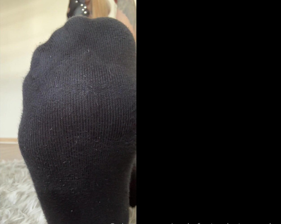 SocksFeet_Misstress_Nina aka socksfeet_misstress_nina OnlyFans - 05-26-2024 - While I relax on the couch, you dirty little slave can covet my black sweaty socks!