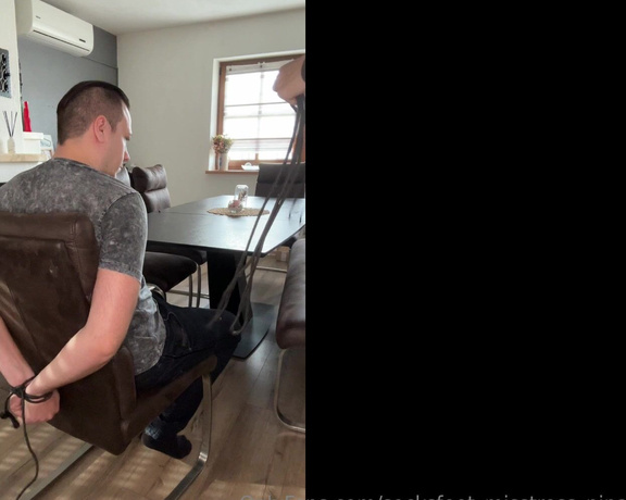 SocksFeet_Misstress_Nina aka socksfeet_misstress_nina OnlyFans - 02-08-2024 - Thats how I like slaves! Tied to the chair and cant do anything You can only