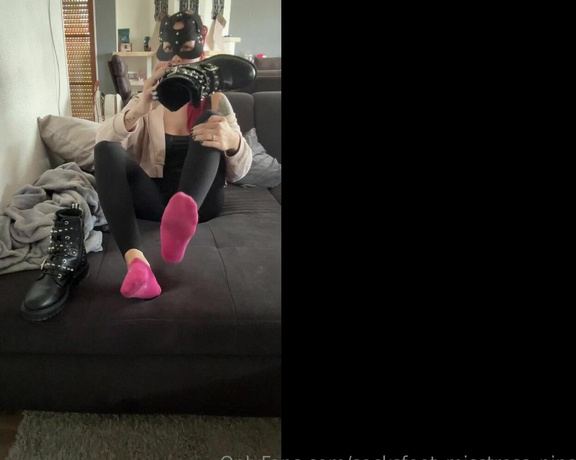 SocksFeet_Misstress_Nina aka socksfeet_misstress_nina OnlyFans - 11-06-2023 - Today my great pink puma socks Kneel in front of the couch and obey your mistress