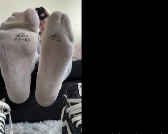 SocksFeet_Misstress_Nina aka socksfeet_misstress_nina OnlyFans - 05-24-2024 - V111 Footstool  My Slave enjoy my smelly white socks while i lie my feet on him