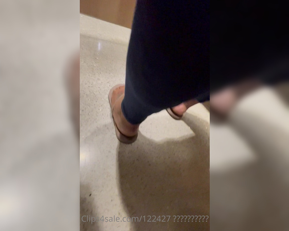 Voluptuous209feet aka voluptuous_209_feet OnlyFans - 03-18-2022 - Public bathroom toes and heels was lookin