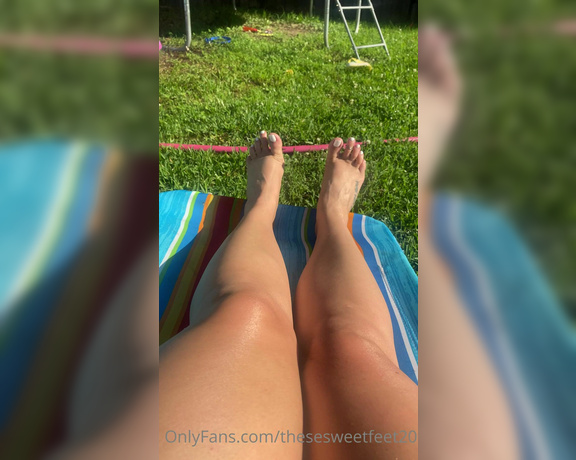 TheseSweetFeet aka thesesweetfeet20 OnlyFans - 05-18-2023 - What would you do if you saw me laying out & wiggling my toes like this