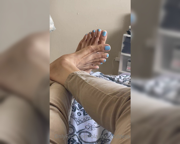 Blatina_Goddess aka blatina_goddess OnlyFans - 04-10-2023 - showing off my blue toes as I talk about my birthday approaching, enjoy