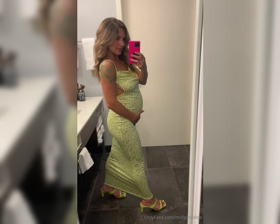 Sunny Zass aka milfparadise OnlyFans - 08-22-2024 - My bump looks so good in this dress, dont u think