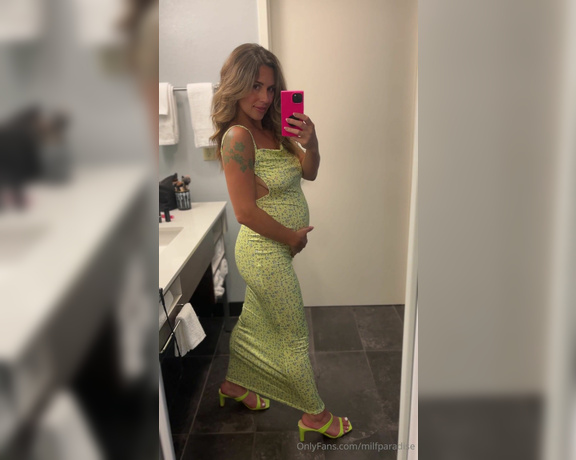 Sunny Zass aka milfparadise OnlyFans - 08-22-2024 - My bump looks so good in this dress, dont u think