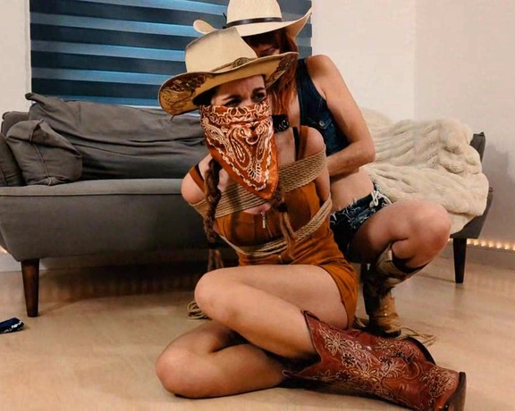 Clips4Sale - Sexy cowboy hogtied by bad cowgirl 720