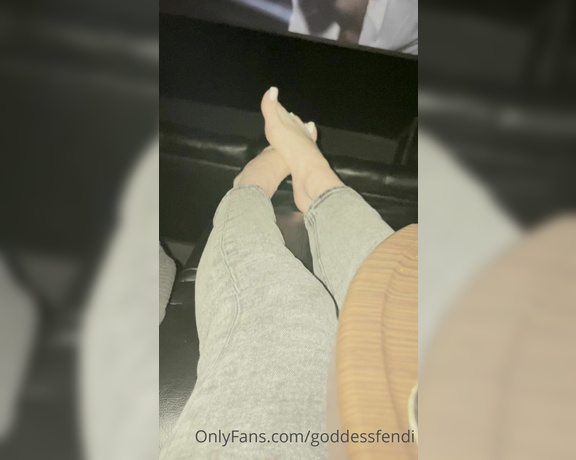 Fendi Feet aka Goddessfendi OnlyFans - How jealous would you be if you were in this movie theater We kept getting caught my the waiter wa 2