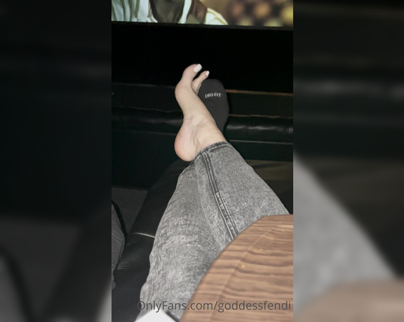 Fendi Feet aka Goddessfendi OnlyFans - How jealous would you be if you were in this movie theater We kept getting caught my the waiter wa 1